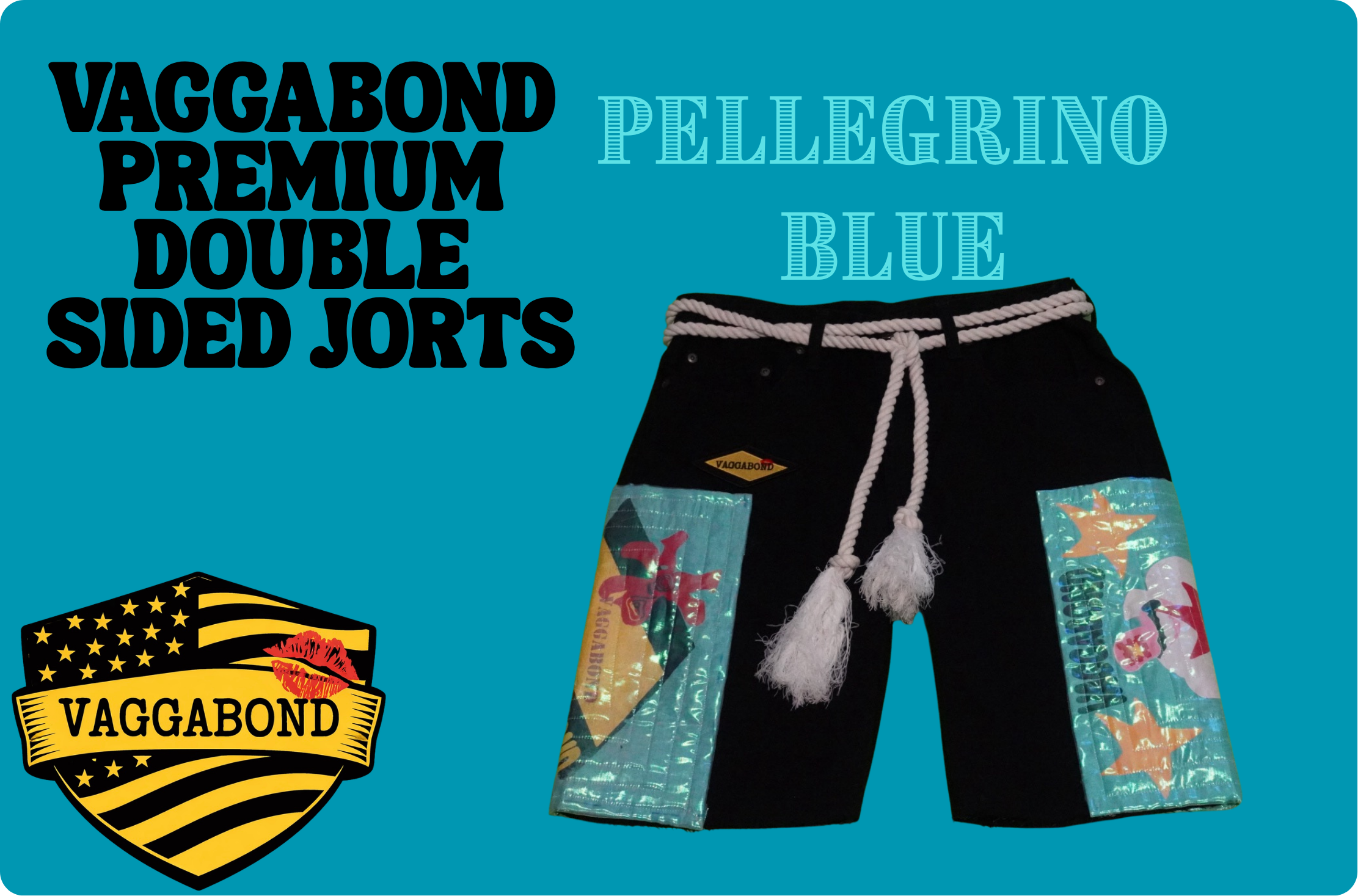 PELLEGRINO BLUE VAGGABOND JORTS